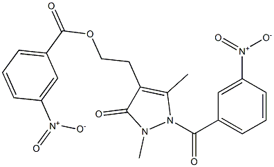 2-[2,5-dimethyl-1-(3-nitrobenzoyl)-3-oxo-2,3-dihydro-1H-pyrazol-4-yl]ethyl 3-nitrobenzenecarboxylate