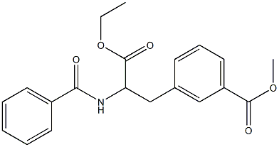 methyl 3-[2-(benzoylamino)-3-ethoxy-3-oxopropyl]benzoate,,结构式