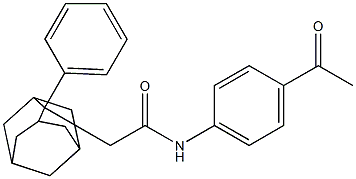N-(4-acetylphenyl)-2-(2-phenyl-2-adamantyl)acetamide,,结构式
