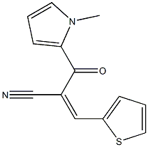 2-[(1-methyl-1H-pyrrol-2-yl)carbonyl]-3-(2-thienyl)acrylonitrile,,结构式