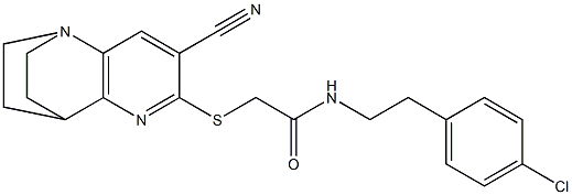  N-(4-chlorophenethyl)-2-{[4-cyano-1,6-diazatricyclo[6.2.2.0~2,7~]dodeca-2(7),3,5-trien-5-yl]sulfanyl}acetamide