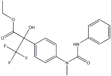 ethyl 2-{4-[(anilinocarbonyl)(methyl)amino]phenyl}-3,3,3-trifluoro-2-hydroxypropanoate 结构式