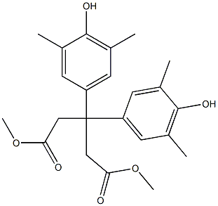 dimethyl 3,3-di(4-hydroxy-3,5-dimethylphenyl)pentanedioate Struktur