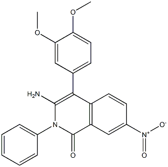  3-amino-4-(3,4-dimethoxyphenyl)-7-nitro-2-phenyl-1,2-dihydroisoquinolin-1-one