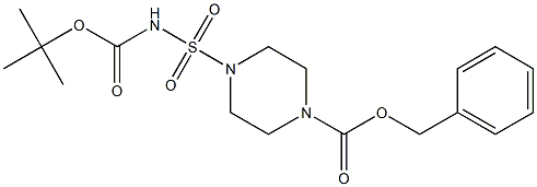 benzyl 4-{[(tert-butoxycarbonyl)amino]sulfonyl}tetrahydro-1(2H)-pyrazinecarboxylate,,结构式
