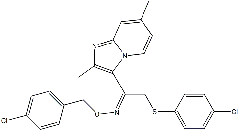 2-[(4-chlorophenyl)sulfanyl]-1-(2,7-dimethylimidazo[1,2-a]pyridin-3-yl)-1-ethanone O-(4-chlorobenzyl)oxime