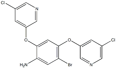 5-bromo-2,4-di[(5-chloro-3-pyridyl)oxy]aniline 化学構造式