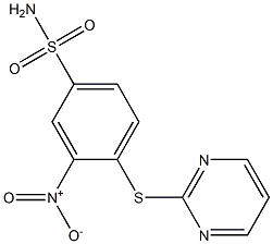 3-nitro-4-(pyrimidin-2-ylthio)benzene-1-sulfonamide 结构式