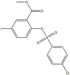 methyl 2-{[(4-chlorophenyl)sulfonyl]oxy}-5-iodobenzenecarboxylate