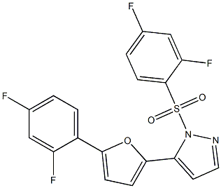 5-[5-(2,4-difluorophenyl)-2-furyl]-1-[(2,4-difluorophenyl)sulfonyl]-1H-pyrazole|