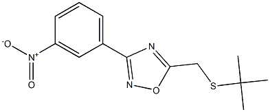 5-[(tert-butylthio)methyl]-3-(3-nitrophenyl)-1,2,4-oxadiazole Structure