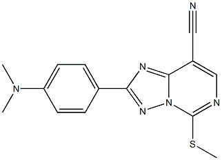 2-[4-(dimethylamino)phenyl]-5-(methylthio)[1,2,4]triazolo[1,5-c]pyrimidine-8-carbonitrile