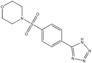 4-{[4-(1H-1,2,3,4-tetraazol-5-yl)phenyl]sulfonyl}morpholine,,结构式