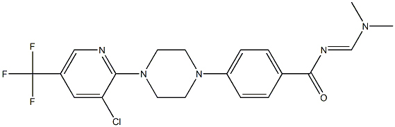 4-{4-[3-chloro-5-(trifluoromethyl)-2-pyridinyl]piperazino}-N-[(dimethylamino)methylene]benzenecarboxamide 化学構造式