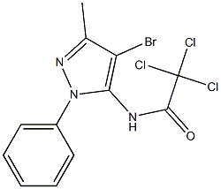 N-(4-bromo-3-methyl-1-phenyl-1H-pyrazol-5-yl)-2,2,2-trichloroacetamide Structure