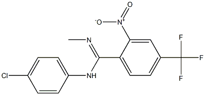 N-(4-chlorophenyl)-N'-methyl-2-nitro-4-(trifluoromethyl)benzenecarboximidamide Structure