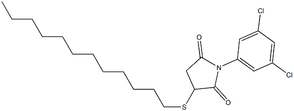 1-(3,5-dichlorophenyl)-3-(dodecylsulfanyl)dihydro-1H-pyrrole-2,5-dione,,结构式