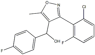 [3-(2-chloro-6-fluorophenyl)-5-methylisoxazol-4-yl](4-fluorophenyl)methanol,,结构式