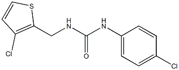 N-(4-chlorophenyl)-N'-[(3-chloro-2-thienyl)methyl]urea 结构式