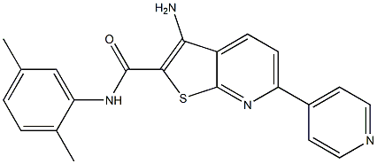 3-amino-N-(2,5-dimethylphenyl)-6-(4-pyridinyl)thieno[2,3-b]pyridine-2-carboxamide|