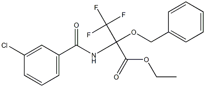 ethyl 2-(benzyloxy)-2-[(3-chlorobenzoyl)amino]-3,3,3-trifluoropropanoate Structure