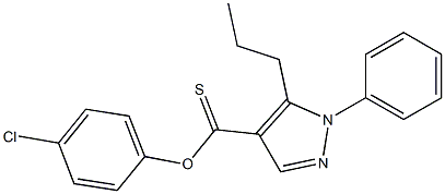 4-chlorophenyl 1-phenyl-5-propyl-1H-pyrazole-4-carbothioate Structure