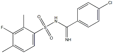 N1-[(4-chlorophenyl)(imino)methyl]-3-fluoro-2,4-dimethylbenzene-1-sulfonamide