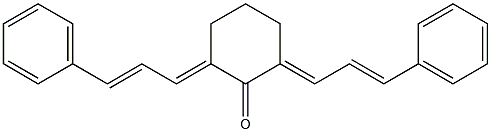 2,6-di(3-phenylprop-2-enylidene)cyclohexan-1-one,,结构式