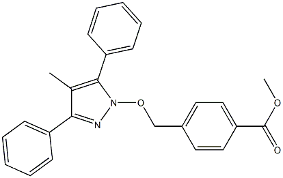 methyl 4-{[(4-methyl-3,5-diphenyl-1H-pyrazol-1-yl)oxy]methyl}benzenecarboxylate,,结构式