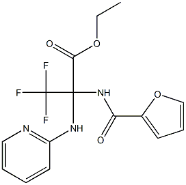 ethyl 3,3,3-trifluoro-2-[(2-furylcarbonyl)amino]-2-(2-pyridylamino)propanoate,,结构式