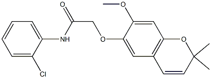 N1-(2-chlorophenyl)-2-[(7-methoxy-2,2-dimethyl-2H-chromen-6-yl)oxy]acetamide Structure