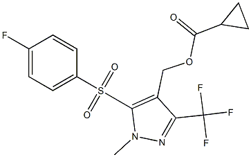 [5-[(4-fluorophenyl)sulfonyl]-1-methyl-3-(trifluoromethyl)-1H-pyrazol-4-yl]methyl cyclopropanecarboxylate