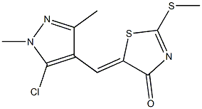 5-[(E)-(5-chloro-1,3-dimethyl-1H-pyrazol-4-yl)methylidene]-2-(methylsulfanyl)-1,3-thiazol-4(5H)-one