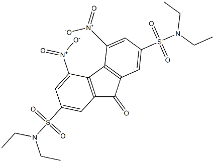 N2,N2,N7,N7-tetraethyl-4,5-dinitro-9-oxo-9H-fluorene-2,7-disulfonamide Struktur