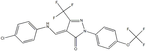 4-[(4-chloroanilino)methylene]-2-[4-(trifluoromethoxy)phenyl]-5-(trifluoromethyl)-2,4-dihydro-3H-pyrazol-3-one