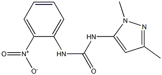 N-(1,3-dimethyl-1H-pyrazol-5-yl)-N'-(2-nitrophenyl)urea 结构式