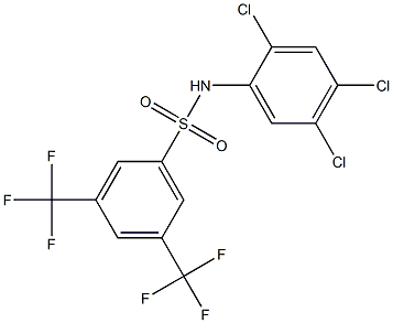 N1-(2,4,5-trichlorophenyl)-3,5-di(trifluoromethyl)benzene-1-sulfonamide Structure