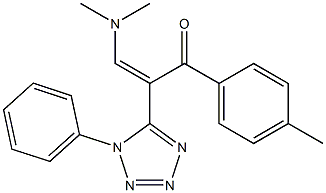 3-(dimethylamino)-1-(4-methylphenyl)-2-(1-phenyl-1H-1,2,3,4-tetraazol-5-yl)prop-2-en-1-one,,结构式