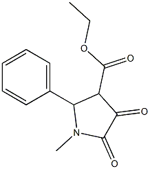 ethyl 1-methyl-4,5-dioxo-2-phenylpyrrolidine-3-carboxylate 结构式