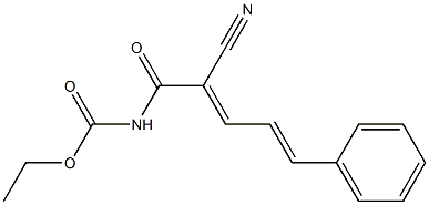 ethyl N-(2-cyano-5-phenylpenta-2,4-dienoyl)carbamate Structure