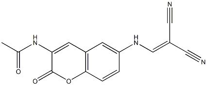 N1-{6-[(2,2-dicyanovinyl)amino]-2-oxo-2H-chromen-3-yl}acetamide 结构式