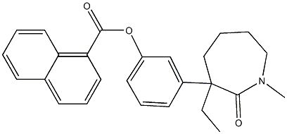 3-(3-ethyl-1-methyl-2-oxoazepan-3-yl)phenyl 1-naphthoate Structure