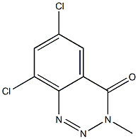 6,8-dichloro-3-methyl-1,2,3-benzotriazin-4(3H)-one Struktur