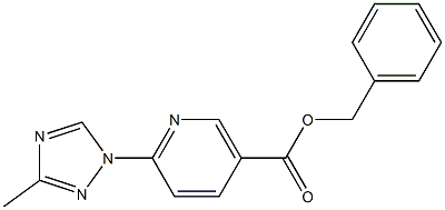 benzyl 6-(3-methyl-1H-1,2,4-triazol-1-yl)nicotinate Struktur