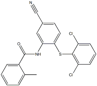 N-{5-cyano-2-[(2,6-dichlorophenyl)sulfanyl]phenyl}-2-methylbenzenecarboxamide 结构式