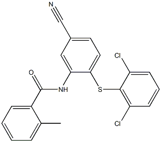 N-{5-cyano-2-[(2,6-dichlorophenyl)sulfanyl]phenyl}-2-methylbenzenecarboxamide