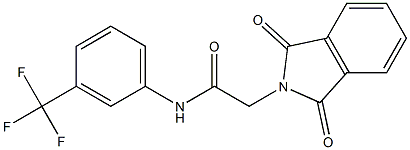 N1-[3-(trifluoromethyl)phenyl]-2-(1,3-dioxo-2,3-dihydro-1H-isoindol-2-yl)acetamide,,结构式