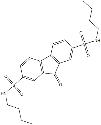 N2,N7-dibutyl-9-oxo-9H-2,7-fluorenedisulfonamide 结构式