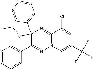 9-chloro-2-ethoxy-2,3-diphenyl-7-(trifluoromethyl)-2H-pyrido[1,2-b][1,2,4]t riazine|