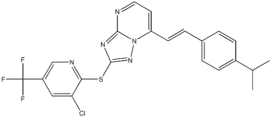 2-{[3-chloro-5-(trifluoromethyl)-2-pyridinyl]sulfanyl}-7-(4-isopropylstyryl)[1,2,4]triazolo[1,5-a]pyrimidine